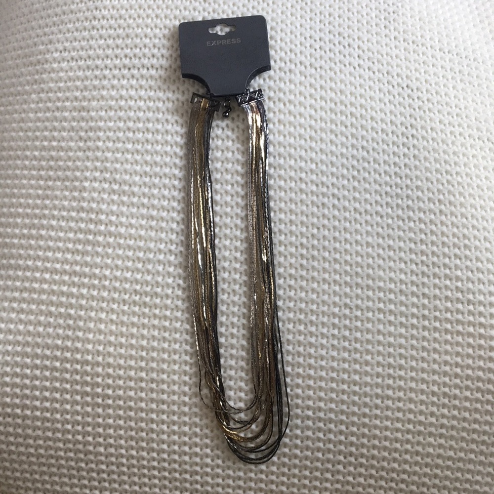 Express tri-colored strand necklace. NWT